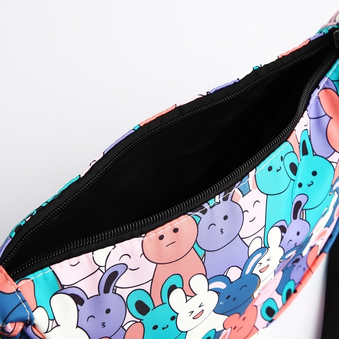 Сумка молодёжная на молнии, цвет разноцветный/зелёный Сумка молодёжная на молнии, цвет разноцветный/зелёный