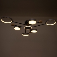 Люстра с ПДУ 2298/7GN LED 156Вт 3000-6000К серый 105х99х15 см BayerLux