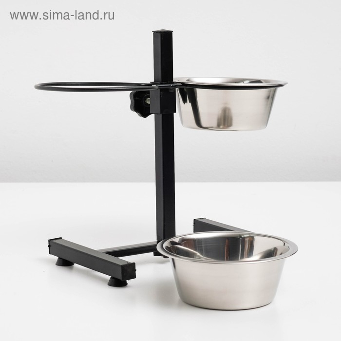 Регулируемая подставка 30 см с 2 мисками по 850 мл
