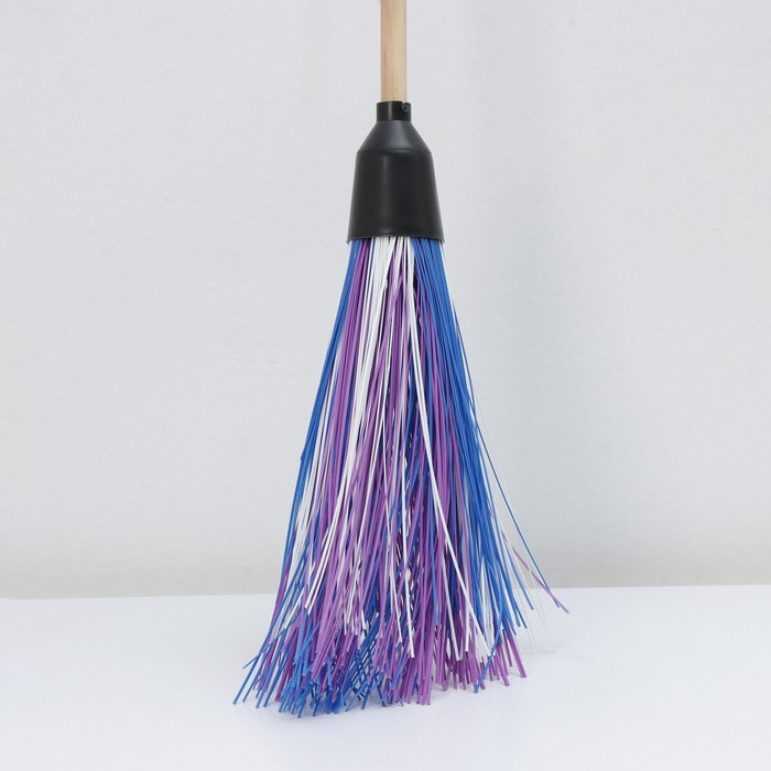 Метла полипропиленовая, с черенком «Дорогая», 5 колец, цвет МИКС Метла полипропиленовая, с черенком «Дорогая», 5 колец, цвет МИКС