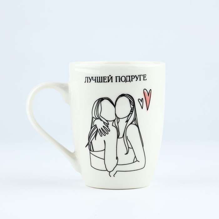 Кружка с ложкой Кружка с ложкой "Лучшей подруге", 310 мл