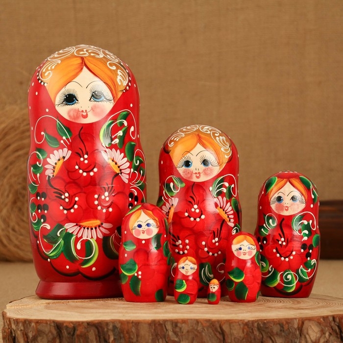 Матрёшка 7-ми кукольная  Матрёшка 7-ми кукольная "Кира", 23-25см, ручная роспись.