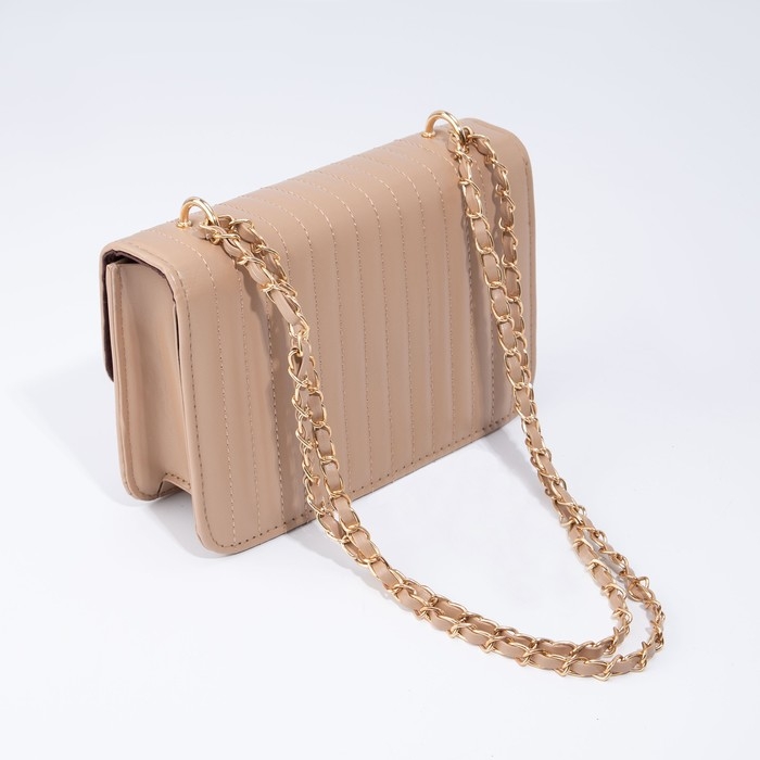 Сумка-мессенджер на клапане, цвет бежевый Сумка-мессенджер на клапане, цвет бежевый