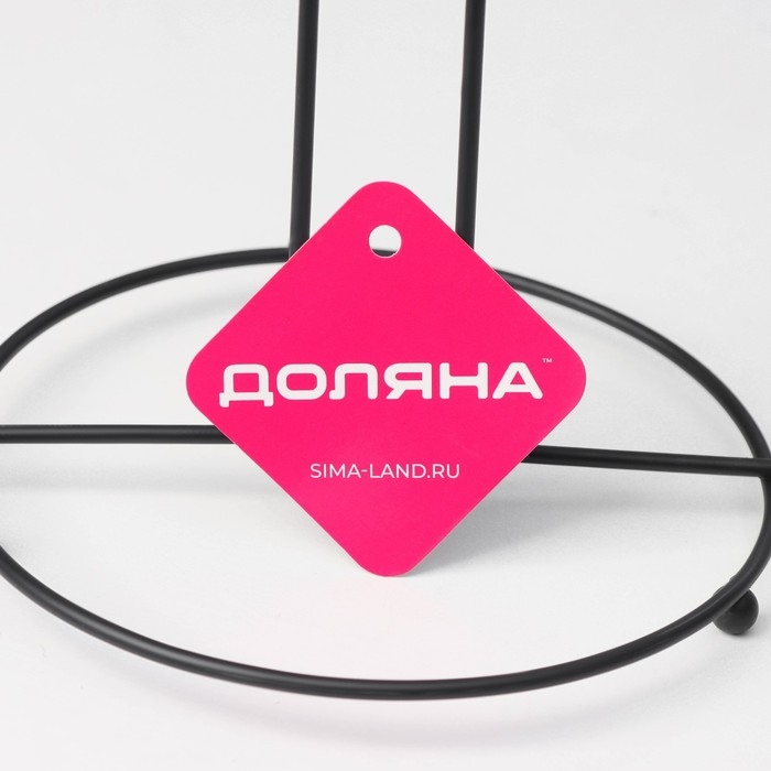 Подставка для кружек Доляна, на 6 предметов, 16×16×36,5 см, цвет чёрный Подставка для кружек Доляна, на 6 предметов, 16×16×36,5 см, цвет чёрный