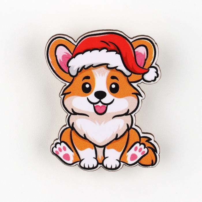 Новогодний значок в коробочке «Новый год: Новогодний корги» 2,7 х 3,3 см Новогодний значок в коробочке «Новый год: Новогодний корги» 2,7 х 3,3 см