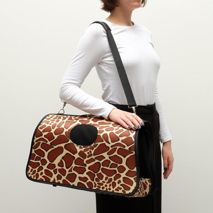 Сумка - переноска для животных  Сумка - переноска для животных "Жираф", размер L, 53 х 21 х 29 см