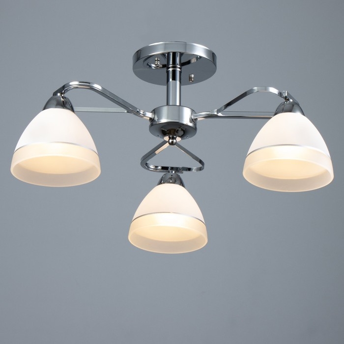 Люстра Люстра "Флёр" 3хЕ27 40Вт хром 57х57х25 см BayerLux