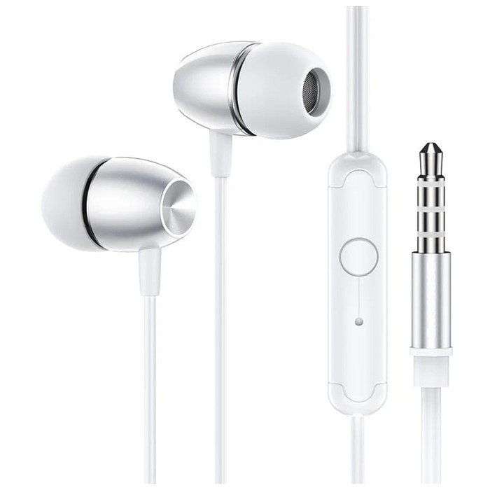 Наушники Borofone BM57 Platinum, вакуумные, микрофон, Jack 3.5 мм, кабель 1.2 м, серые Наушники Borofone BM57 Platinum, вакуумные, микрофон, Jack 3.5 мм, кабель 1.2 м, серые