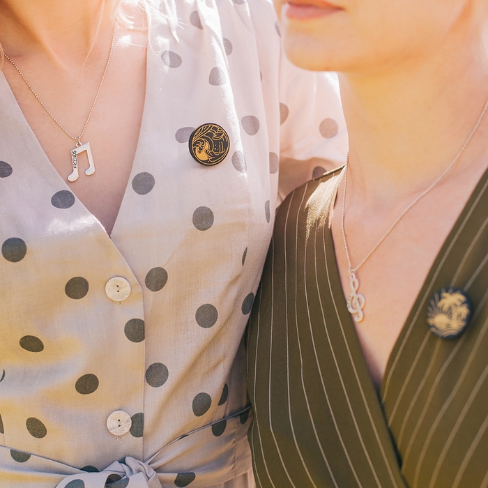 Кулоны «Неразлучники» нота и скрипичный ключ, цвет серебро, 45 см Кулоны «Неразлучники» нота и скрипичный ключ, цвет серебро, 45 см