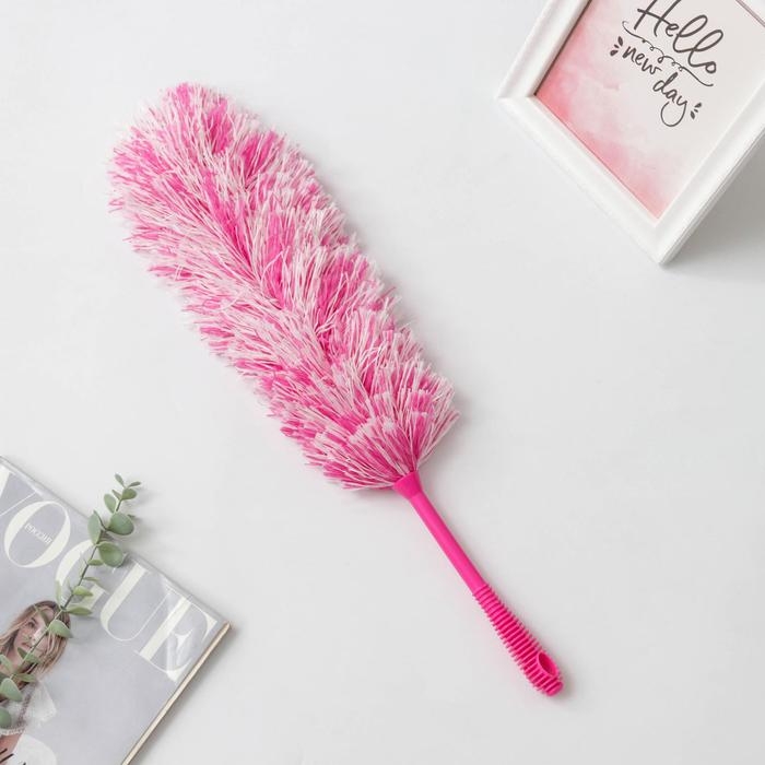 Щётка для пыли Доляна «Антистатик», 55 см, рабочая часть 35 см, микрофибра, цвет розовый Щётка для пыли Доляна «Антистатик», 55 см, рабочая часть 35 см, микрофибра, цвет розовый