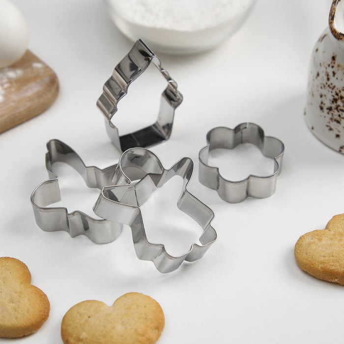 Набор форм для печенья «Лето», 20 шт, цвет серебристый Набор форм для печенья «Лето», 20 шт, цвет серебристый