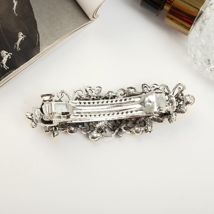 Заколка-автомат для волос Заколка-автомат для волос "Синий туман" цветочки, 9 см