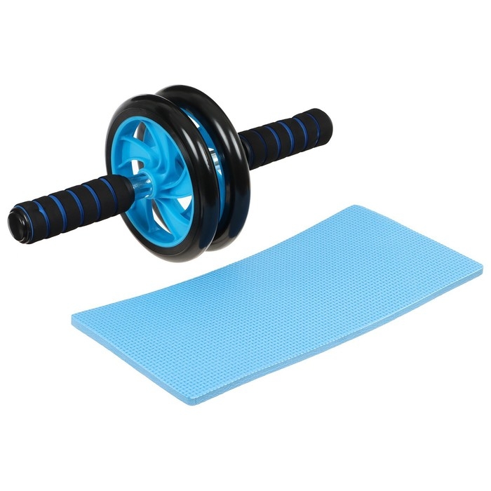 Ролик для пресса ONLYTOP, 2 колеса, с ковриком Ролик для пресса ONLYTOP, 2 колеса, с ковриком