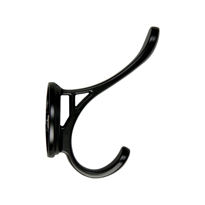 Крючок мебельный CAPPIO UNIQ, двухрожковый, черный Крючок мебельный CAPPIO UNIQ, двухрожковый, черный