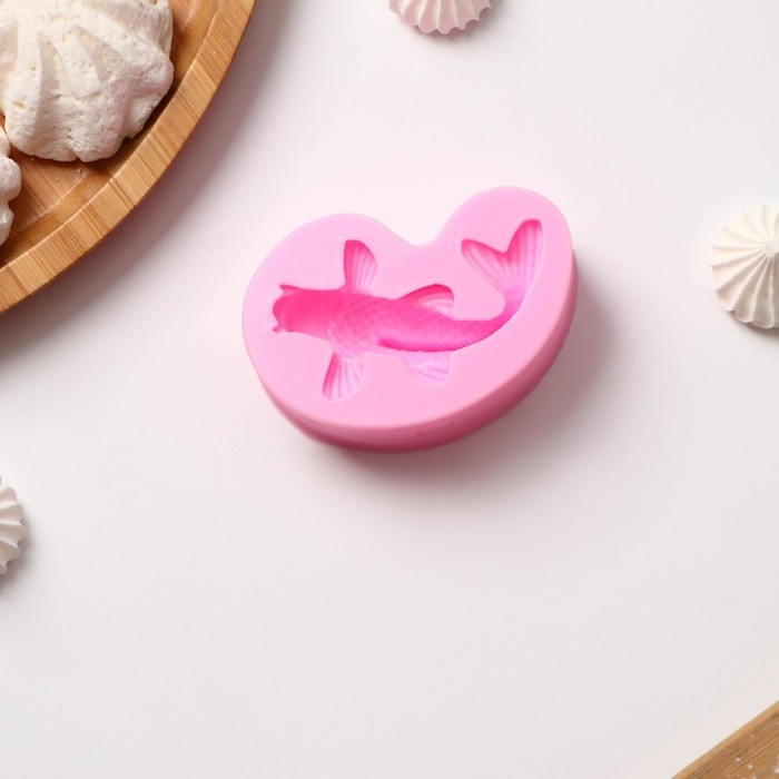 Молд Доляна «Рыбка», силикон, 7,2×4,7×2,3 см, цвет розовый Молд Доляна «Рыбка», силикон, 7,2×4,7×2,3 см, цвет розовый