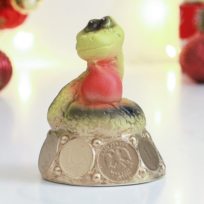 Новый год. Символ 2025. Копилка Новый год. Символ 2025. Копилка "Змея в монетах" 7х7х10см