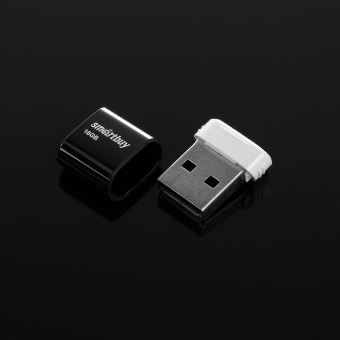 Флешка Smartbuy Lara, 16 Гб, USB2.0, чт до 25 Мб/с, зап до 15 Мб/с, черная Флешка Smartbuy Lara, 16 Гб, USB2.0, чт до 25 Мб/с, зап до 15 Мб/с, черная