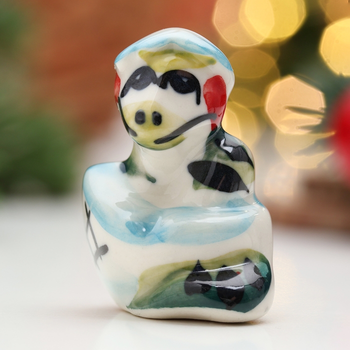 Новый год. Сувенир символ года «Змея в яйце», гжель, цвет, 4.5х3 см Новый год. Сувенир символ года «Змея в яйце», гжель, цвет, 4.5х3 см