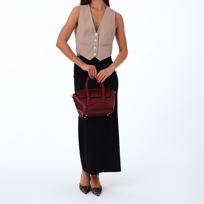 Сумка женская на молнии, цвет бордовый Сумка женская на молнии, цвет бордовый