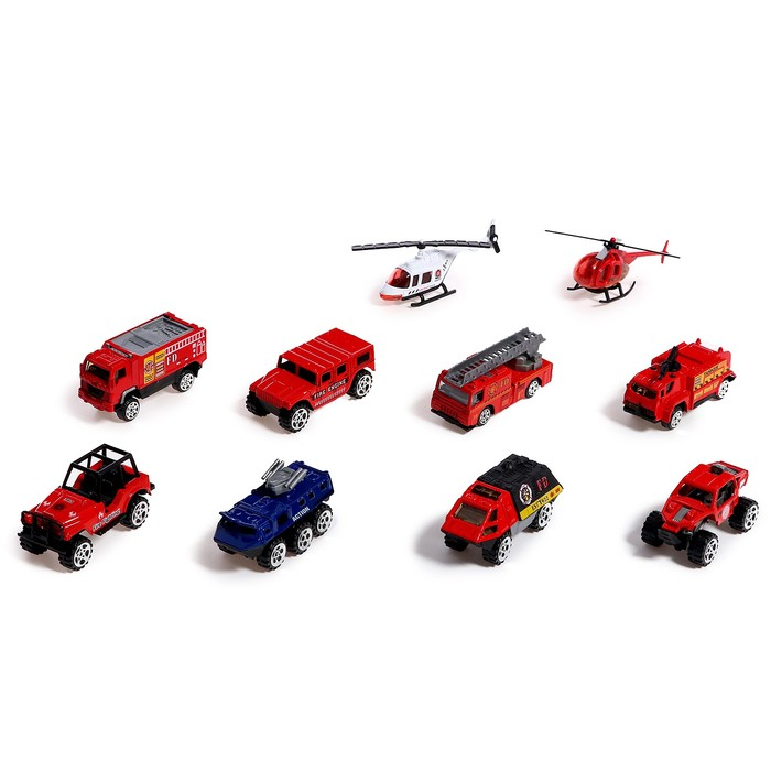 Машина металлическая «Пожарные», набор 10 шт. Машина металлическая «Пожарные», набор 10 шт.