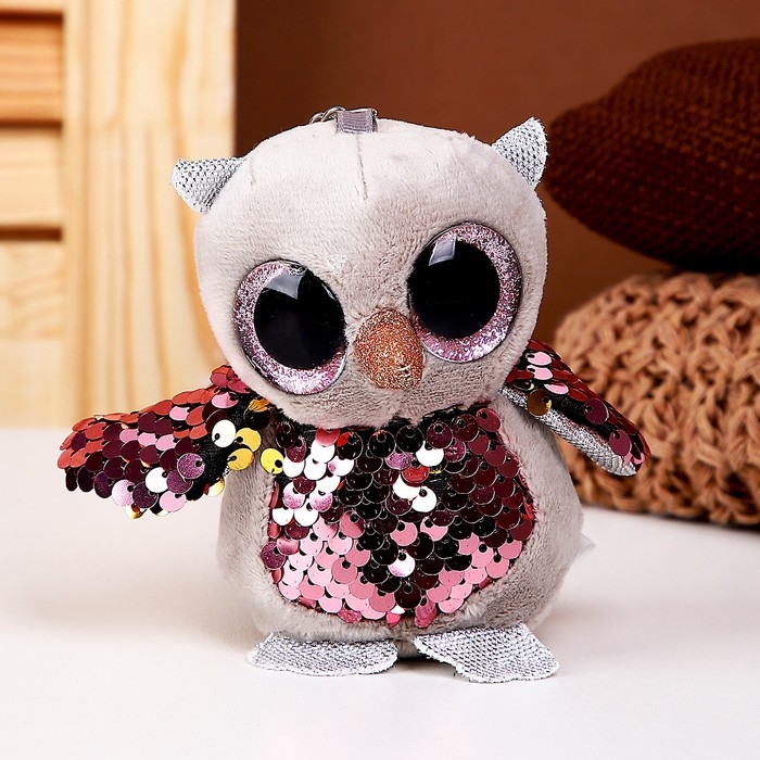 Мягкая игрушка «Сова», на брелоке, 10 см, цвета МИКС Мягкая игрушка «Сова», на брелоке, 10 см, цвета МИКС