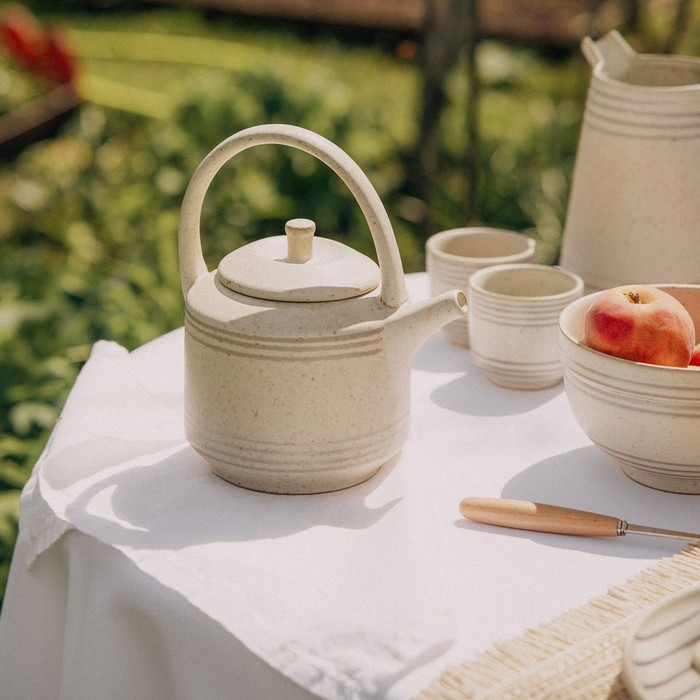 Чайник заварочный керамический SL Home «Райяс», 1 л, 18×13×20,5 см, цвет бежевый Чайник заварочный керамический SL Home «Райяс», 1 л, 18×13×20,5 см, цвет бежевый