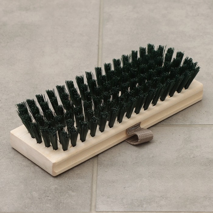 Щётка полотёрная с ремешком, 6-ти рядная, 22×7,5 см Щётка полотёрная с ремешком, 6-ти рядная, 22×7,5 см