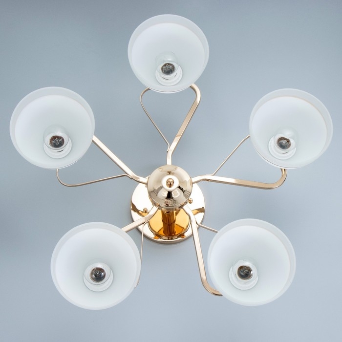 Люстра Люстра "Флёр" 5хЕ27 40Вт золото 57х57х25 см BayerLux