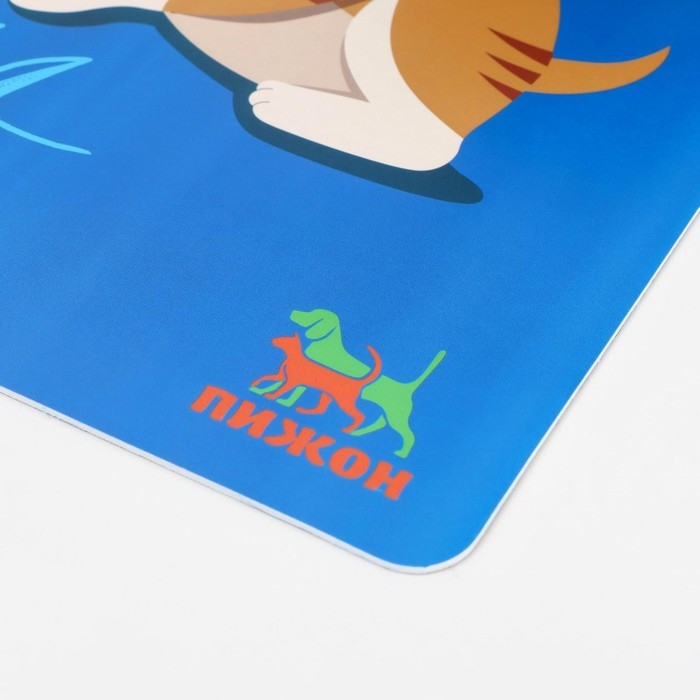 Коврик под миску  Коврик под миску "Пижон" с нескользящим основанием 43 х 28 см "Вместе вкуснее"