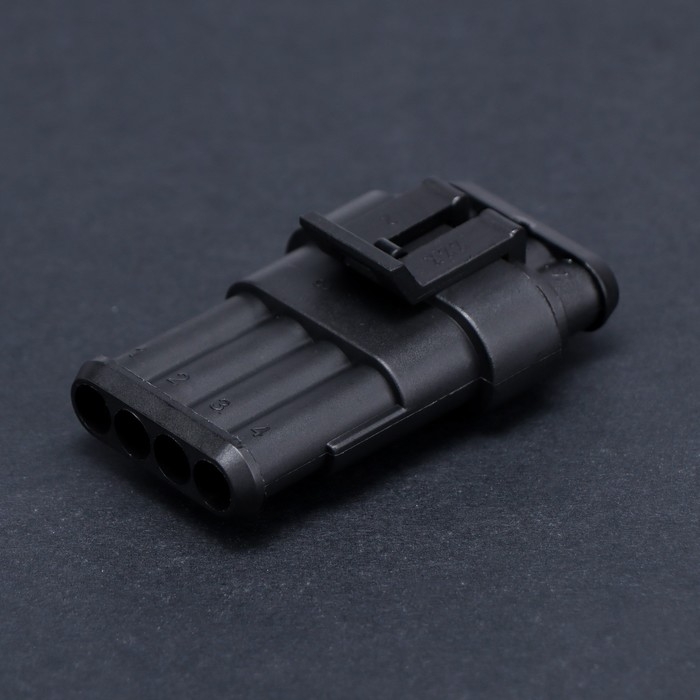 Разъем автомобильный, герметичный штекер-гнездо DJ7041-1.5-11/21 4 контакта, набор 2 шт Разъем автомобильный, герметичный штекер-гнездо DJ7041-1.5-11/21 4 контакта, набор 2 шт