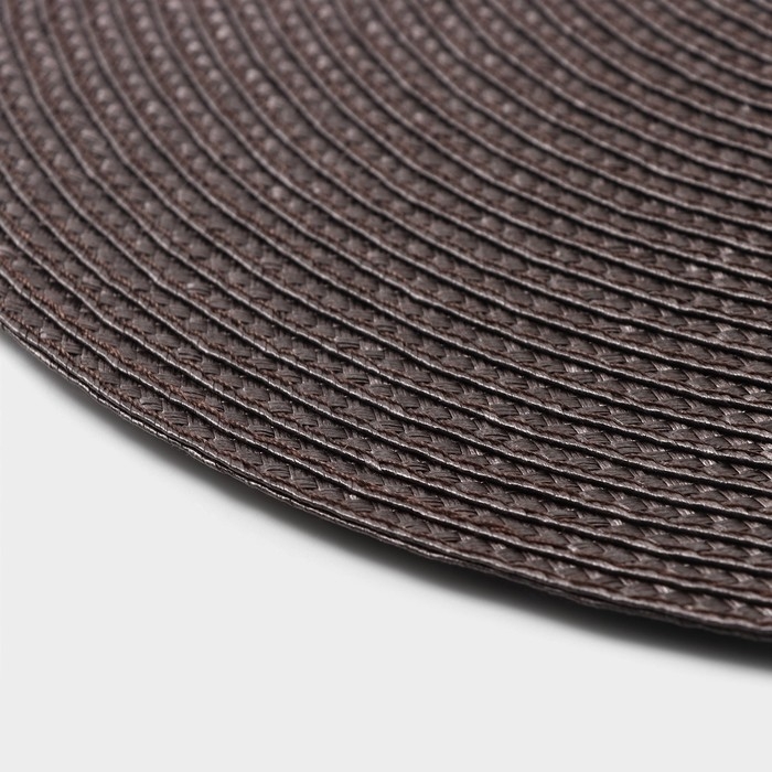 Набор салфеток сервировочных на стол Доляна «Лофт», 4 шт, d=38 см, цвет коричневый Набор салфеток сервировочных на стол Доляна «Лофт», 4 шт, d=38 см, цвет коричневый