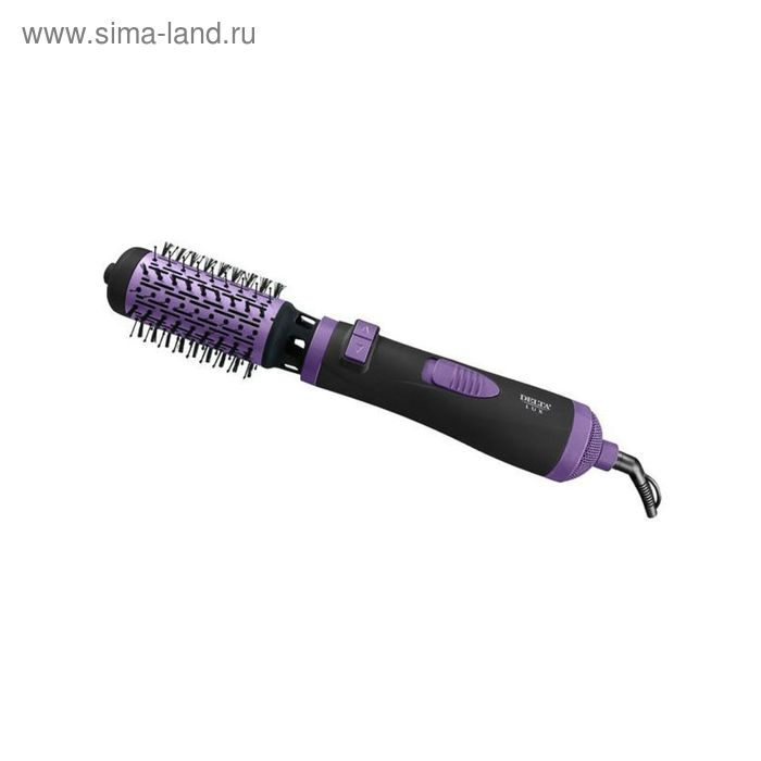 Фен-щетка DELTA LUX DL-0443R, 1000 Вт, 2 режима, 2 насадки, черно-фиолетовая Фен-щетка DELTA LUX DL-0443R, 1000 Вт, 2 режима, 2 насадки, черно-фиолетовая