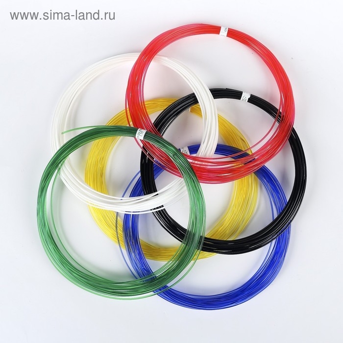 Пластик UNID PRO-6, для 3Д ручки, 6 цветов в наборе, по 10 метров Пластик UNID PRO-6, для 3Д ручки, 6 цветов в наборе, по 10 метров