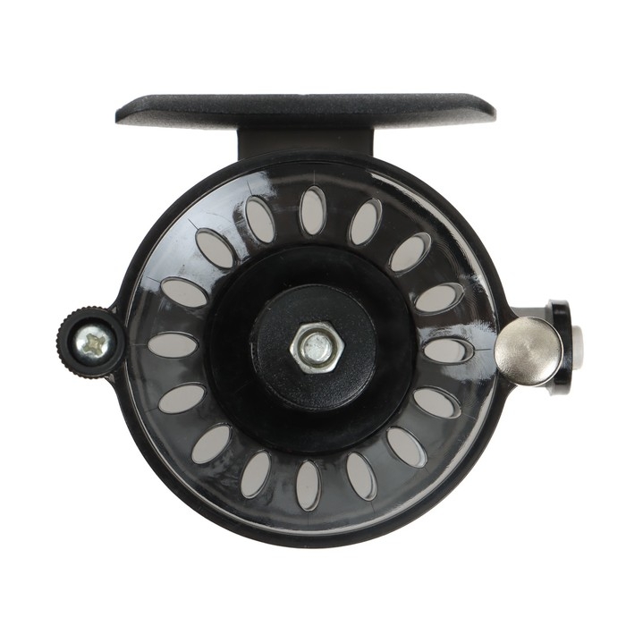 Катушка инерционная, пластик, диаметр 6 см, направляющая лески, цвет черный, 109A Катушка инерционная, пластик, диаметр 6 см, направляющая лески, цвет черный, 109A