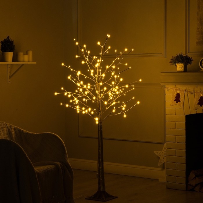 Светодиодное дерево «Золотистое» 1.5 м, 150 LED, постоянное свечение, 220 В, свечение тёплое белое Светодиодное дерево «Золотистое» 1.5 м, 150 LED, постоянное свечение, 220 В, свечение тёплое белое