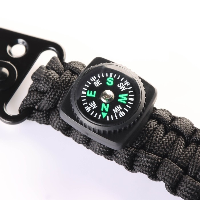 Брелок многофункциональный, туристический из паракорда, с компасом, открывашкой, 16 см Брелок многофункциональный, туристический из паракорда, с компасом, открывашкой, 16 см