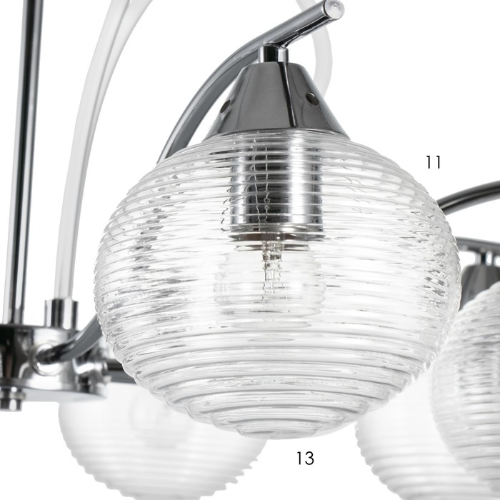 Люстра Люстра "Харми" 8xE27 40Вт серебро 62х62х41 см BayerLux