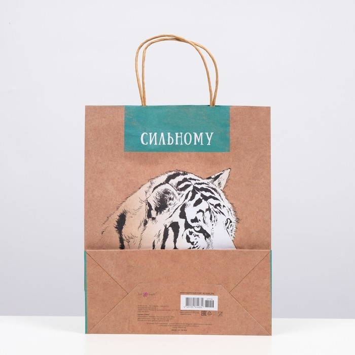 Пакет подарочный Пакет подарочный "Сильному" 26 х 32 х 12 см