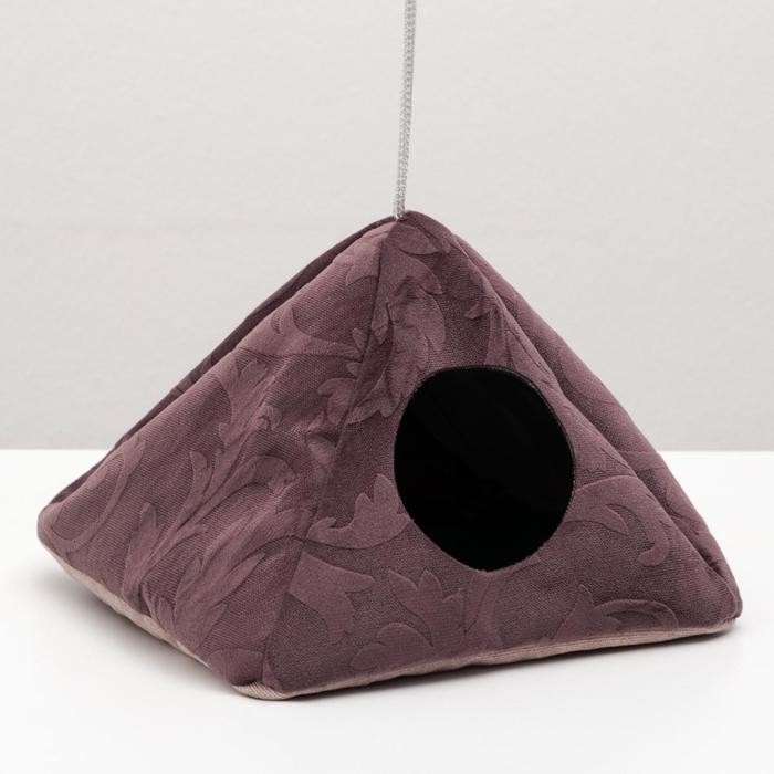 Подвесной домик для грызунов  Подвесной домик для грызунов "Юрта", мебельная ткань ,флис, 20 х 20 см, микс цветов