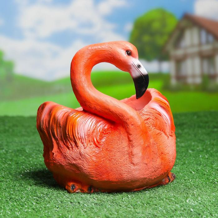 Фигурное кашпо Фигурное кашпо "Фламинго" большой H-23см, D-15см