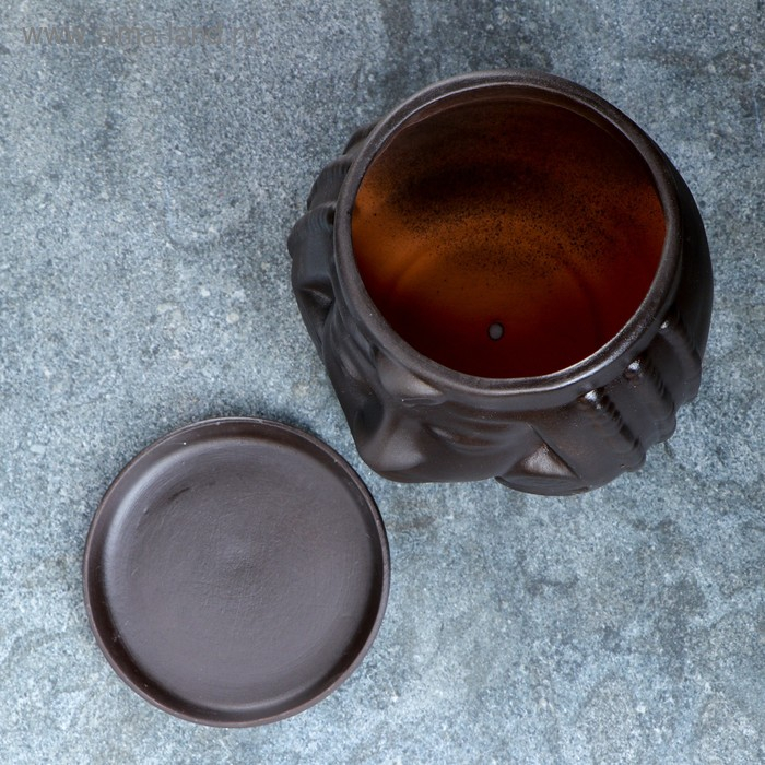 Горшок - органайзер Горшок - органайзер "Клеопатра" черный, 1,6 л/ 16х17х15см