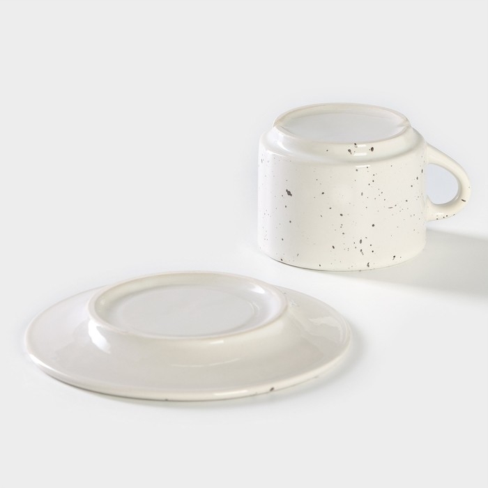 Чайная пара: чашка фарфоровая с блюдцем Veletta, 200 мл, d=15,2 см, h=6,5 см Чайная пара: чашка фарфоровая с блюдцем Veletta, 200 мл, d=15,2 см, h=6,5 см