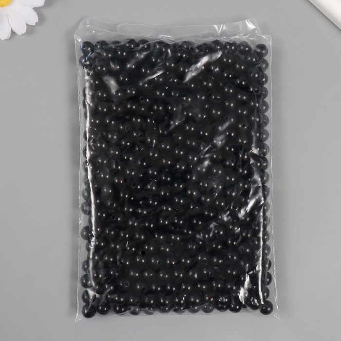 Набор бусин Набор бусин "Жемчуг" d 10 мм, 250 гр, чёрный