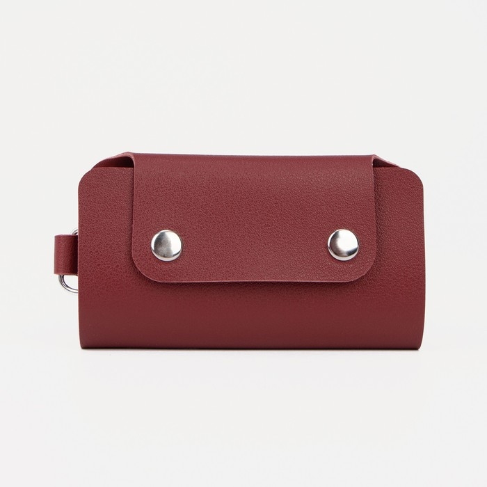 Ключница на кнопках, 11 см, 7 карабинов, цвет красный Ключница на кнопках, 11 см, 7 карабинов, цвет красный