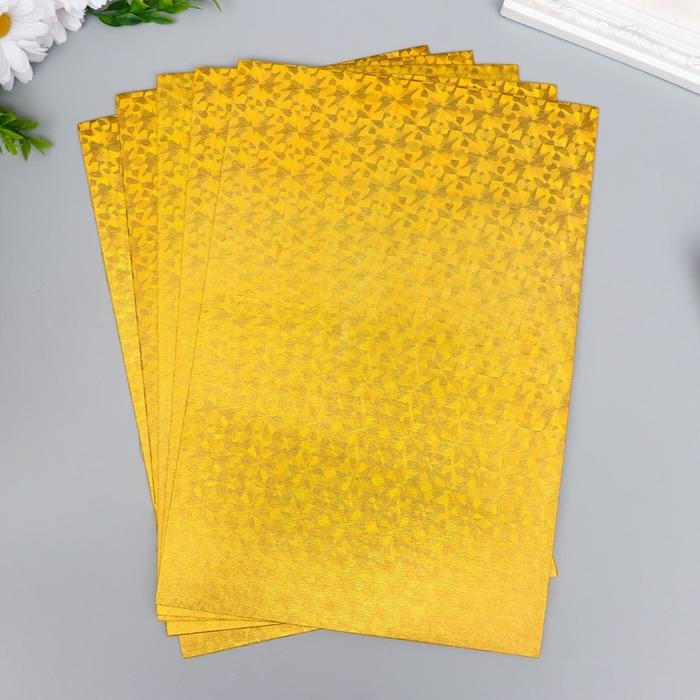 Фоамиран голограмма Фоамиран голограмма "Золото" 1.8 мм набор 5 листов 20х30 см