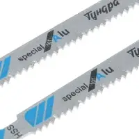 Пилки для лобзиков ТУНДРА, по металлу, HSS, 50/75&times;3 мм, 2 шт.