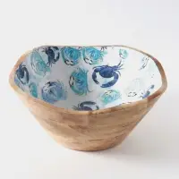 Салатник &laquo;Крабы&raquo;, 29&times;29&times;11 см, дерево манго