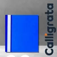 Папка-скоросшиватель Calligrata, А5, 180 мкм, синяя, прозрачный верх