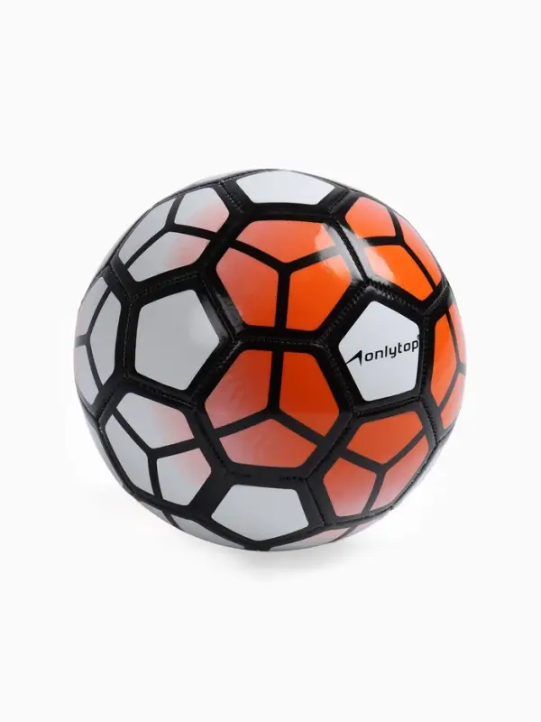 Футбольный мяч ONLYTOP, машинная сшивка, 32 панели, р. 5, PVC, МИКС