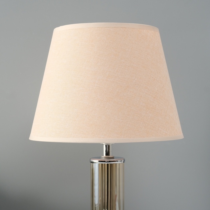 Лампа настольная Лампа настольная "Арабеска" 1х40Вт Е27 хром/бежевый 22х22х36см